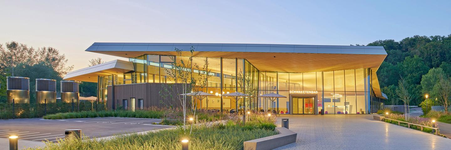 Schwaketenbad Gebäude von Außen