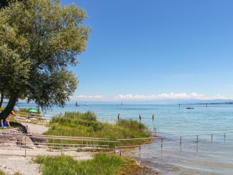 Strandbad Horn in Konstanz mit Blick auf den Obersee